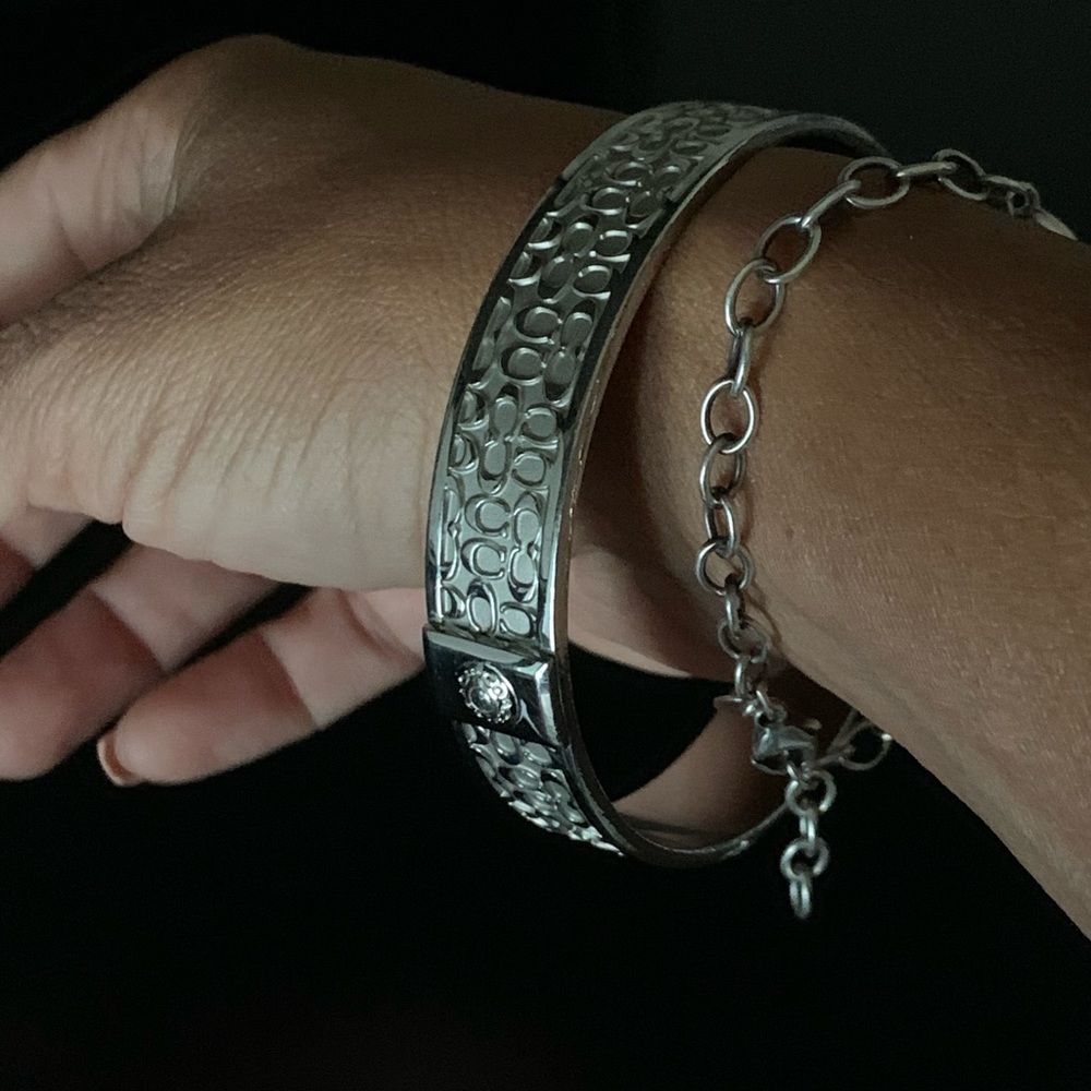 Authentic Coach Silver Bangle - Picture 6 of 8